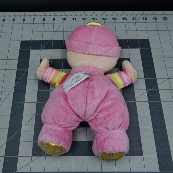 Fisher Price 2008 Brilliant Basics Babys 1st Pink Plush Rattle Doll Lovey - Picture 2 of 8
